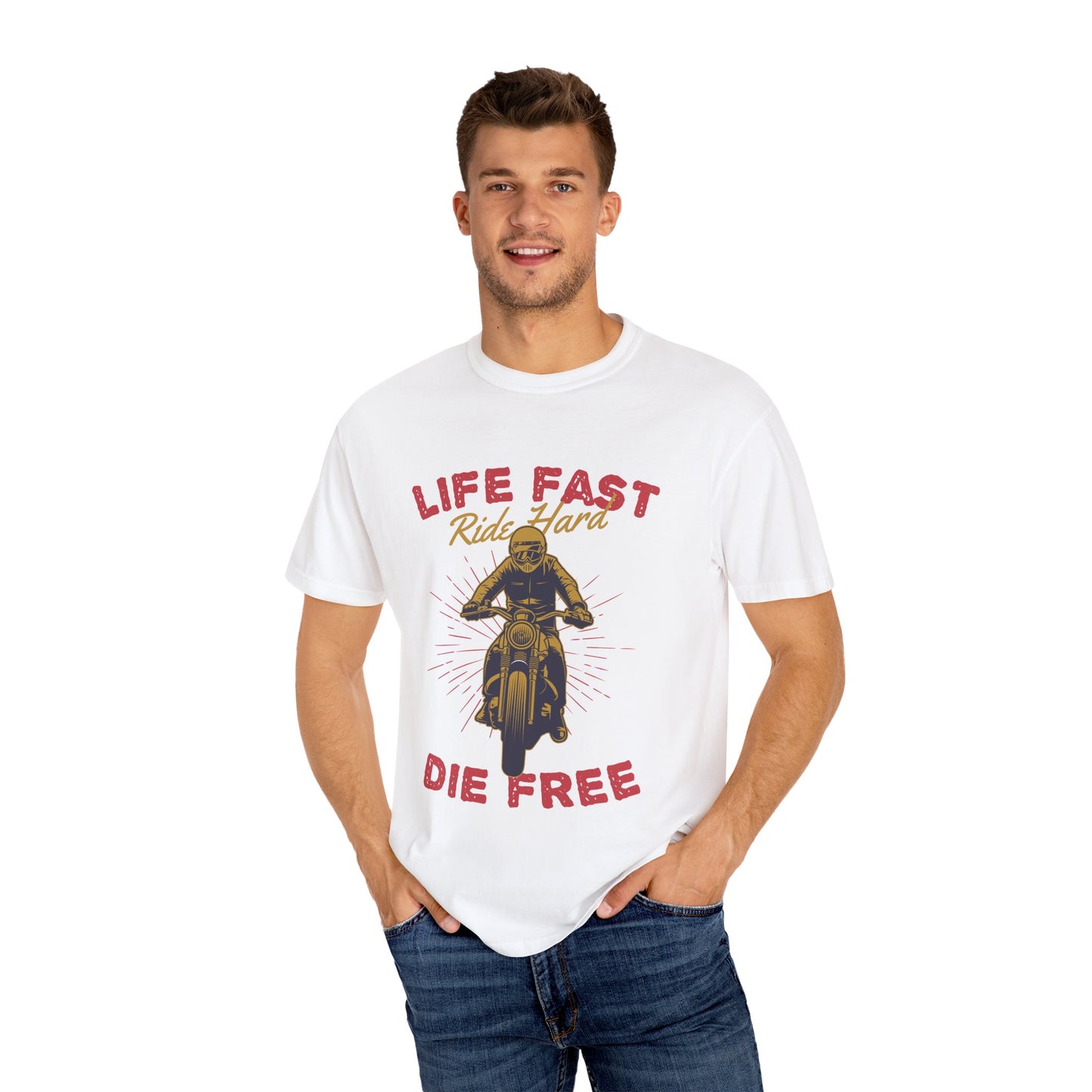 Life Fast - Unisex Garment-Dyed T-shirt